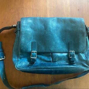Frye Blue Leather Messenger bag